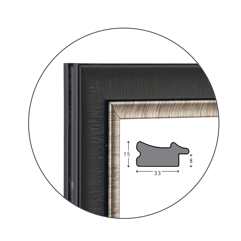 Ramă Nero Silver | 3,3 cm